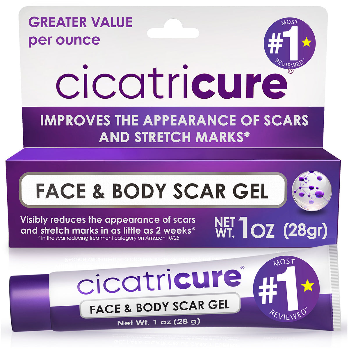 Cicatricure Advanced Scar Gel for Face & Body, 1 oz (28g)
