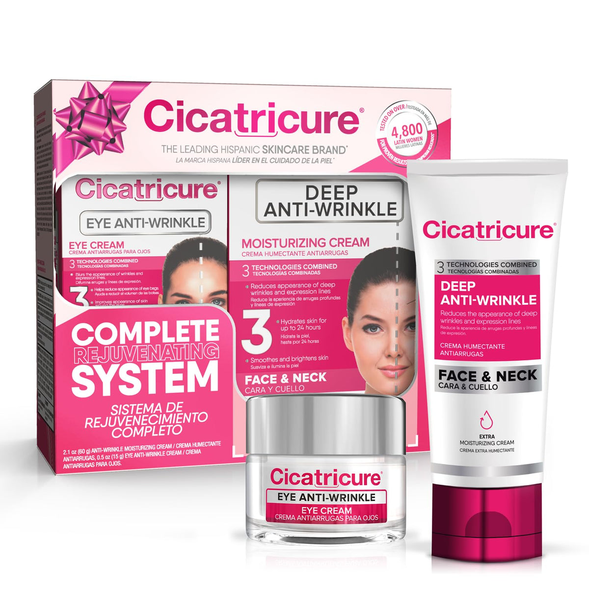 Cicatricure 2 Pack Gift Set Face & Eye Rejuvenating System - Antiwrinkle Creams